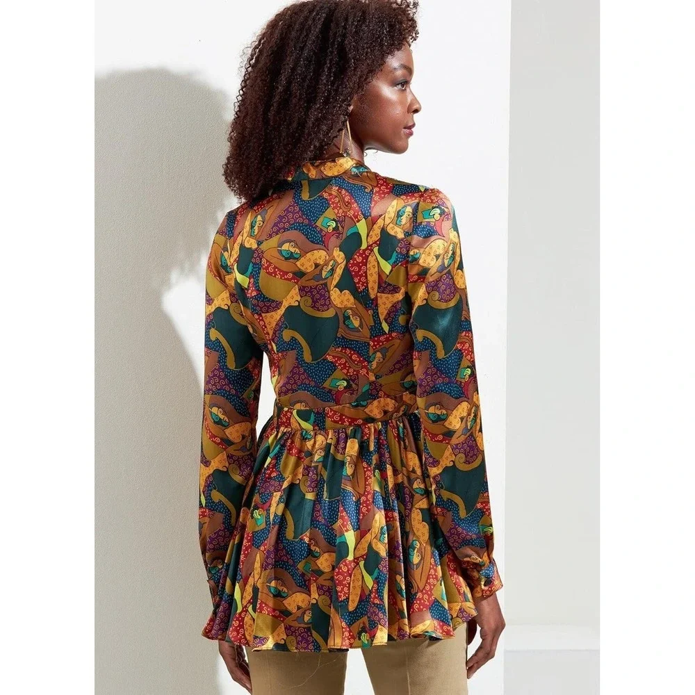 Vogue Patterns V1875‎ Sewing Pattern Womens 18-26 Peplum Tops Ruched Sleeves